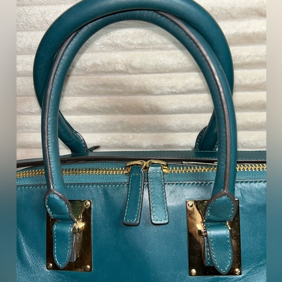 Henri Bendel Deep Teal Satchel - Picture 8 of 13